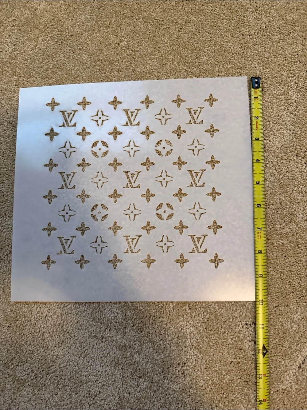 LV monogram cake stencil